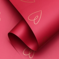 Пленка для цветов 57см x10м, красный, 65 микрон Пленка для цветов 57см x10м, красный, 65 микрон