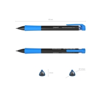 Карандаш механический Erich Krause "DRAFT", НВ, грифель d=2,0 мм, трёхгранный, резиновый упор, точилка, в коробке, микс Карандаш механический Erich Krause "DRAFT", НВ, грифель d=2,0 мм, трёхгранный, резиновый упор, точилка, в коробке, микс