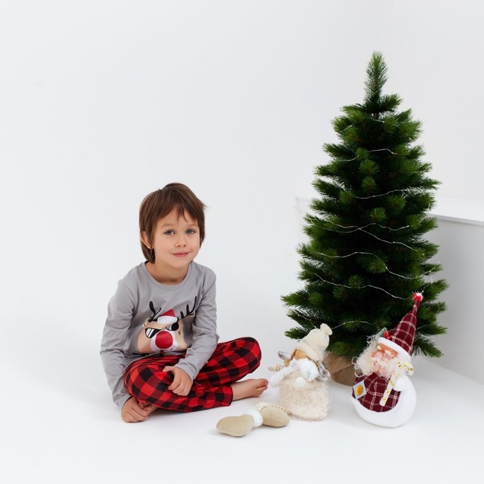 Пижама детская новогодняя KAFTAN "Santa's security", размер 32 (110-116 см)