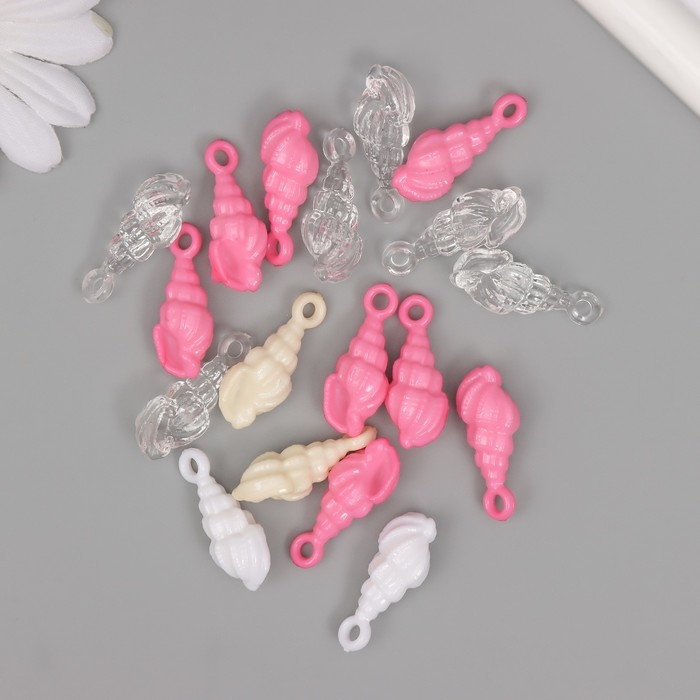 Декор для творчества пластик Декор для творчества пластик "Ракушка" МИКС набор 20 гр1,1х1,1х2,7 см