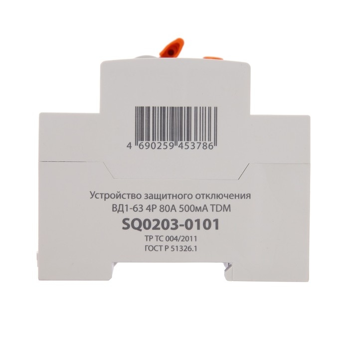 УЗО TDM ВД1-63, 4п, 80 А, 500мА, SQ0203-0101 УЗО TDM ВД1-63, 4п, 80 А, 500мА, SQ0203-0101