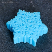 Фигурное мыло "Снежинка" голубая 71гр, 7х7х2см Фигурное мыло "Снежинка" голубая 71гр, 7х7х2см