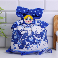 Грелка на чайник &laquo;Барыня&raquo;, средняя, гжель