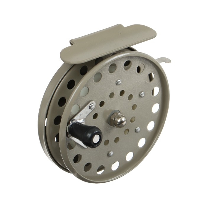 Катушка инерционная, металл, диаметр 7.5 см, цвет серый, 809 Катушка инерционная, металл, диаметр 7.5 см, цвет серый, 809