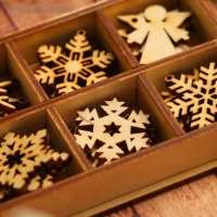 Набор заготовок для творчества &laquo;Снежинки&raquo;, 6 видов, 24 шт, размер 3х3 см