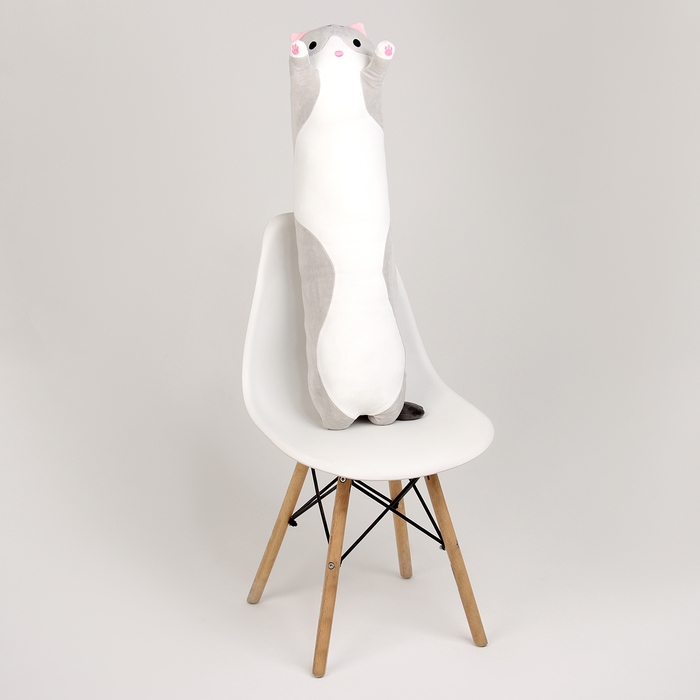 Мягкая игрушка &laquo;Котик&raquo;, 90 см, цвет серый