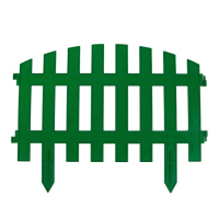 Ограждение декоративное, 35 &times; 210 см, 5 секций, пластик, зелёное, RENESSANS, Greengo