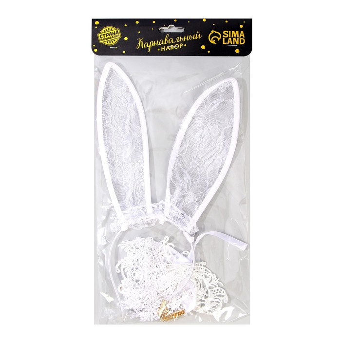 Карнавальный набор &laquo;Давай поиграем?&raquo;, ободок-ушки, чокер, маска