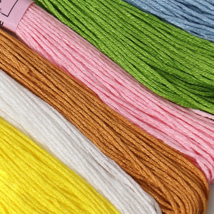Набор ниток мулине №16, 8 &plusmn; 1 м, 6 шт