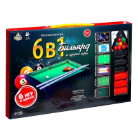 Настольный бильярд &laquo;6 в 1: бильярд, стикбол, стикбоулинг, стик гольф, фингербол&raquo;, от 2 игроков, 5+