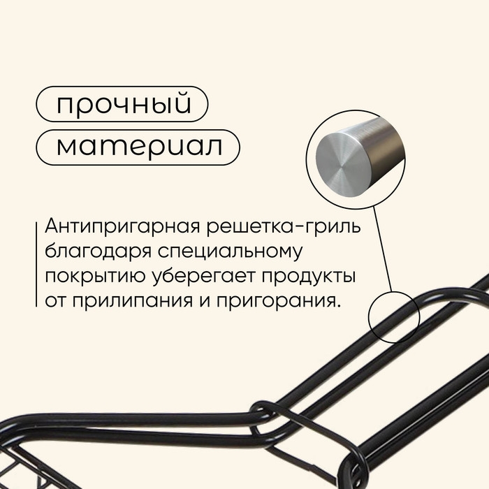 Корзина для барбекю maclay, 23 x 14 см, хромированная сталь, для мангала Корзина для барбекю maclay, 23 x 14 см, хромированная сталь, для мангала