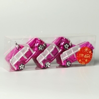 Набор украшений пластик 3 шт "Модельки" 9х3,5 см, розовый