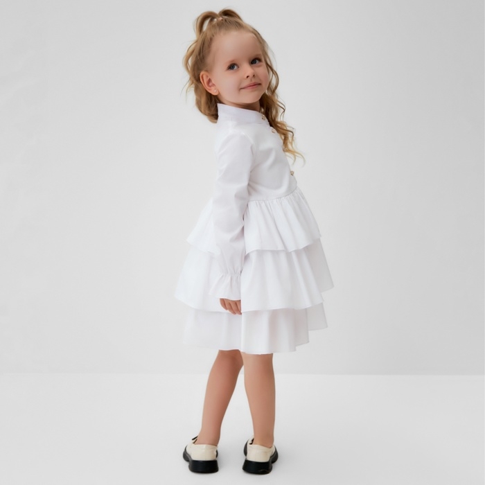 Платье для девочки MINAKU цвет белый,  рост 98 см