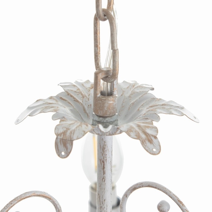 Люстра Люстра "Беатрис" 3xE14 40Вт белый с золотой патиной 56,5х56,5х48,5-105 см BayerLux