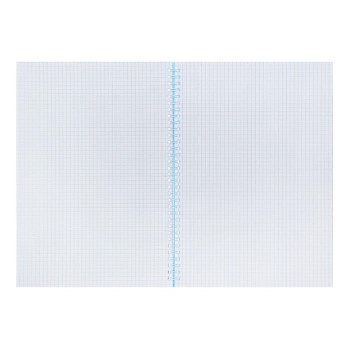 Тетрадь на гребне A4 60 листов в клетку Calligrata Синяя, пластиковая обложка, блок офсет