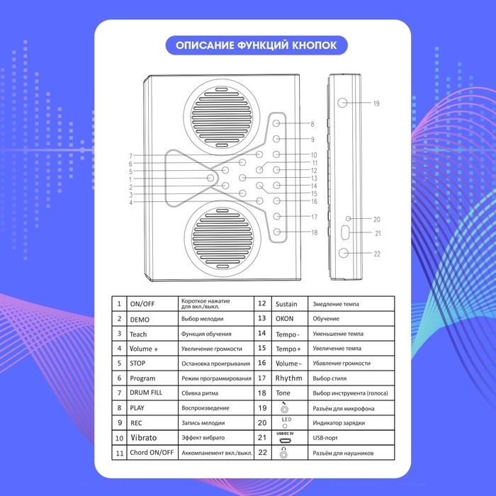 Музыкальное гибкое пианино &laquo;Волшебная музыка&raquo;, 49 клавиш, работает от аккумулятора