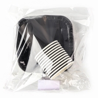 Набор посуды одноразовый «Чёрный», 12 стаканов, 12 тарелок Набор посуды одноразовый «Чёрный», 12 стаканов, 12 тарелок