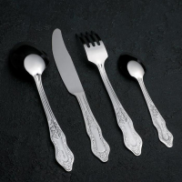 Набор столовых приборов &laquo;Славяна&raquo;, 24 предмета, толщина 1.2 мм, цвет серебряный