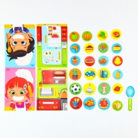 Развивающая игра &laquo;Накорми меня&raquo; (2 основы+ ложка+ 24 элемента)