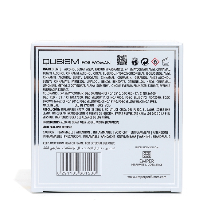 Парфюмерная вода женская Qubism Woman, 100 мл Парфюмерная вода женская Qubism Woman, 100 мл