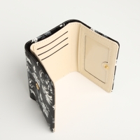 Кошелёк женский на кнопке, цвет чёрный Кошелёк женский на кнопке, цвет чёрный