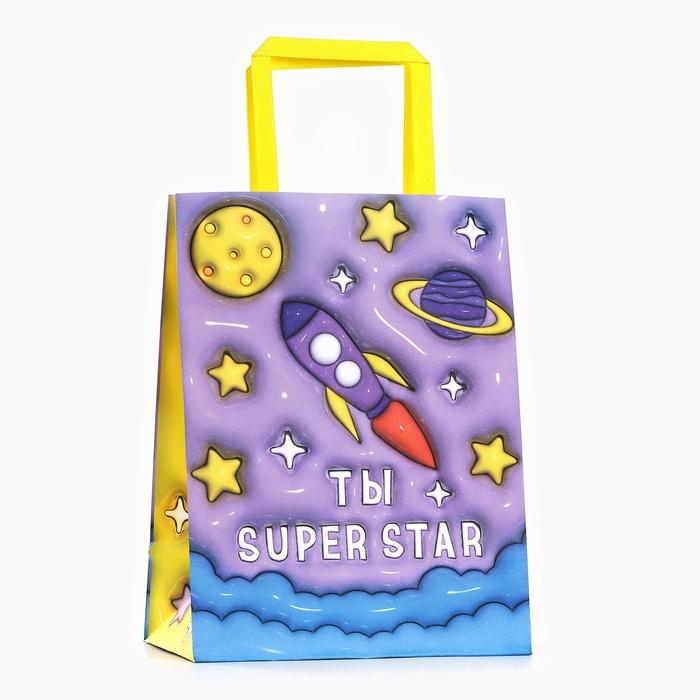 Пакет подарочный &laquo;Ты супер&raquo;, 20 &times; 11 &times; 27,7 см