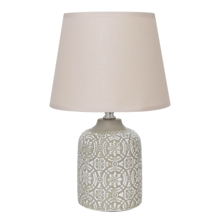 Лампа настольная с абажуром Лампа настольная с абажуром "Мандилина бежевый" Е14 18х18х29 см RISALUX