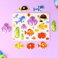 Рамка-вкладыш «Подбери картинку. Морские обитатели» Рамка-вкладыш «Подбери картинку. Морские обитатели»