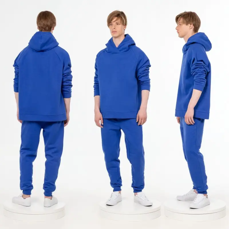 Худи унисекс H1, синее, размер XS/S