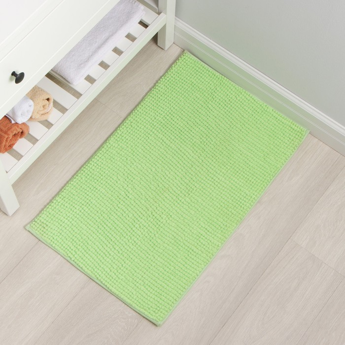 Коврик для дома Доляна «Букли», 50×80 см, цвет зелёный Коврик для дома Доляна «Букли», 50×80 см, цвет зелёный
