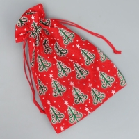 Мешочек подарочный холща «Дарю тебе», ёлки, 16 х 24 см +/- 1.5 см, Новый год Мешочек подарочный холща «Дарю тебе», ёлки, 16 х 24 см +/- 1.5 см, Новый год