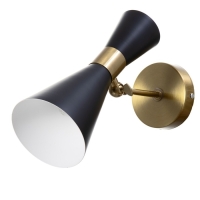 Бра "Бьянка" 1хЕ27 40Вт черно-золотой 12х26х26 см Бра "Бьянка" 1хЕ27 40Вт черно-золотой 12х26х26 см