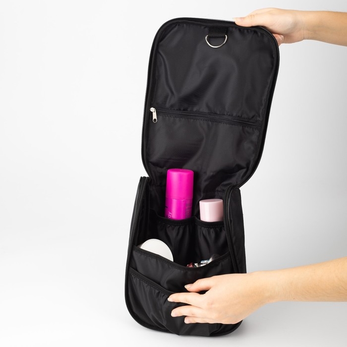 Косметичка-несессер на молнии, цвет чёрный Косметичка-несессер на молнии, цвет чёрный