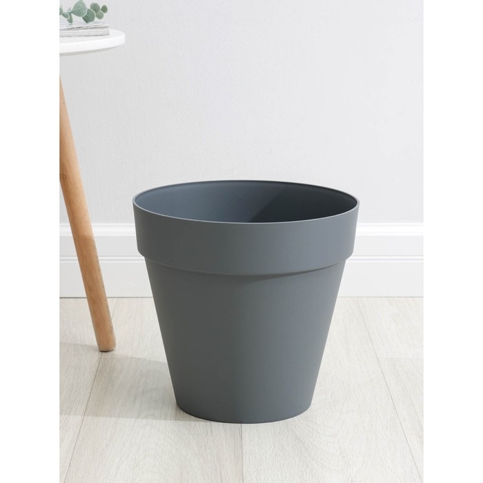 Кашпо для цветов со вставкой Tarragon, 10 л, d=28 см, h=26,2 см, цвет серый Кашпо для цветов со вставкой Tarragon, 10 л, d=28 см, h=26,2 см, цвет серый