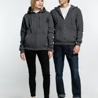 Толстовка на молнии с капюшоном Siverga Heavy 2.0, темно-серая (графит), размер 4XL