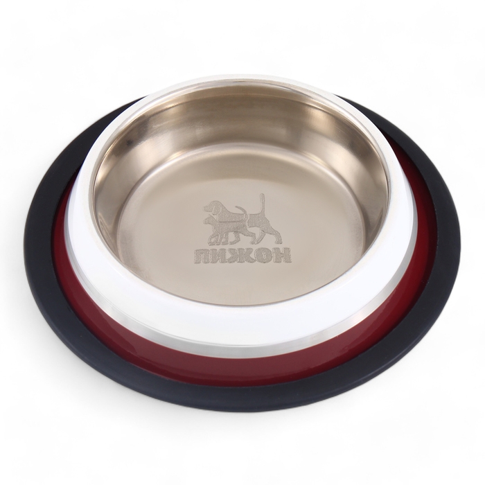 Миска с нескользящим основанием, 225 мл, коричнево-белая Миска с нескользящим основанием, 225 мл, коричнево-белая