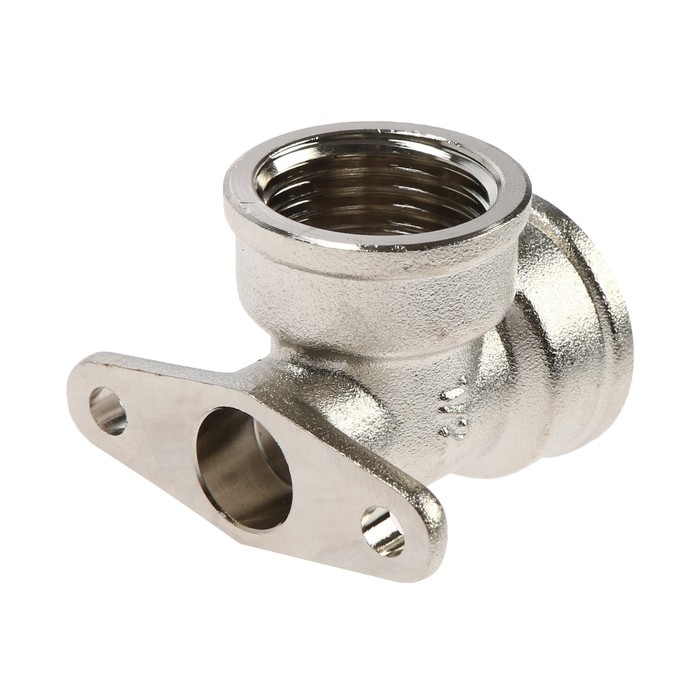 Уголок AQUALINK, 1/2 Уголок AQUALINK, 1/2", внутренняя резьба, с настенным креплением, никелированная латунь