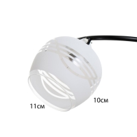 Люстра "Милава" 3хЕ27 40Вт чёрно-хромовый 62х62х27 см BayerLux