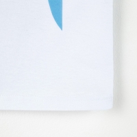 Футболка детская MINAKU Colors, цвет белый/голубой, рост 116