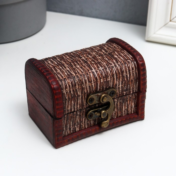 Шкатулка дерево сундучок Шкатулка дерево сундучок "Плетёнка" 6,3х8,8х6,5 см