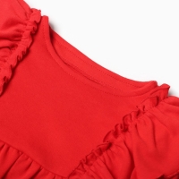 Платье детское с рюшами KAFTAN  р.34 (122-128 см) красный