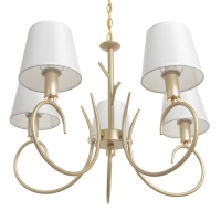 Люстра "Нарцисса" 5хЕ27 40т золото шампань 58х58х40 см BayerLux