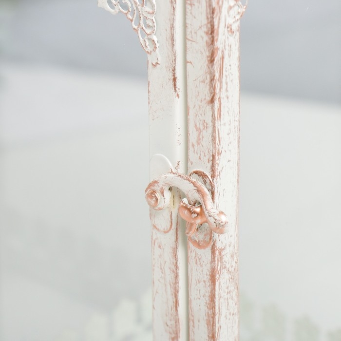 Подсвечник металл Подсвечник металл "Фонарь - белые кружева" набор 2 шт белый 17х17х52, 13х13х39,5 см