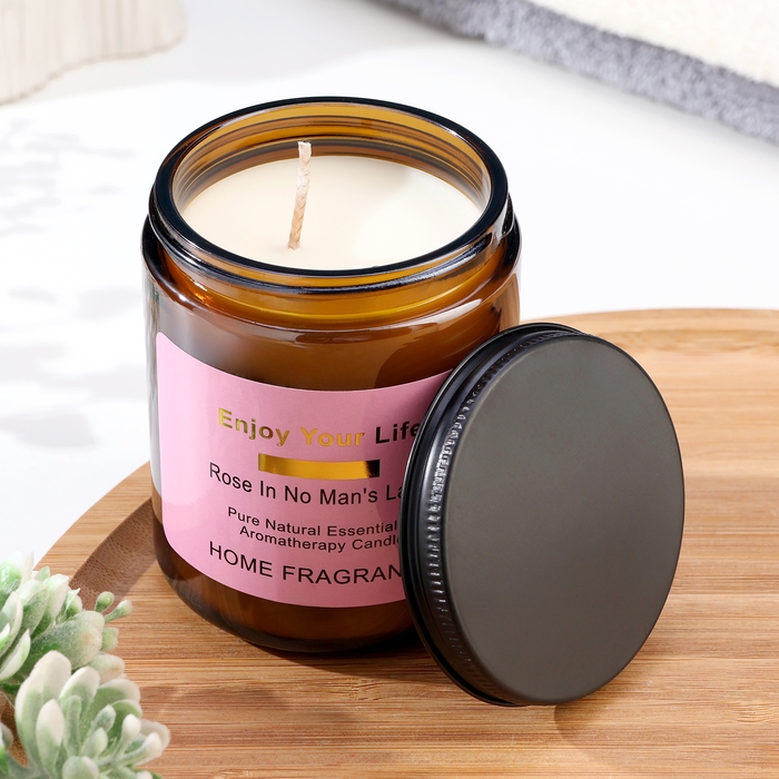 Свеча ароматическая в банке "Роза", 7х9 см