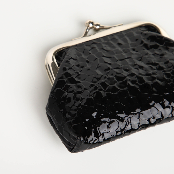 Кошелёк женский на фермуаре, цвет чёрный Кошелёк женский на фермуаре, цвет чёрный