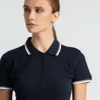 Рубашка поло женская Practice women 270 темно-синяя с белым, размер M