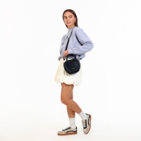 Сумка женская кросс-боди на молнии, цвет чёрный