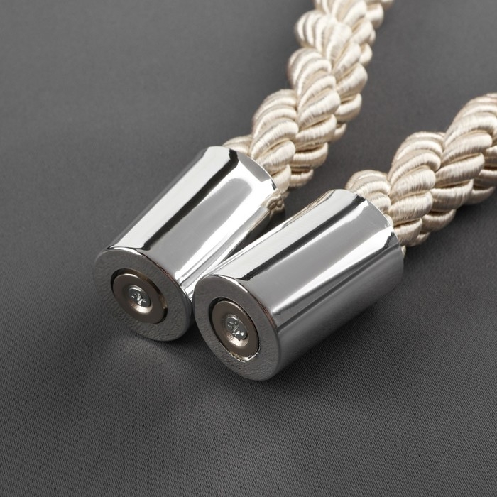 Подхват для штор &laquo;Шнур витой&raquo;, d = 1,5 &times; 59 см, цвет молочный