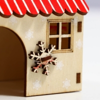 Домик для грызунов, 9 х 6.5 х 8 см, фанера Домик для грызунов, 9 х 6.5 х 8 см, фанера