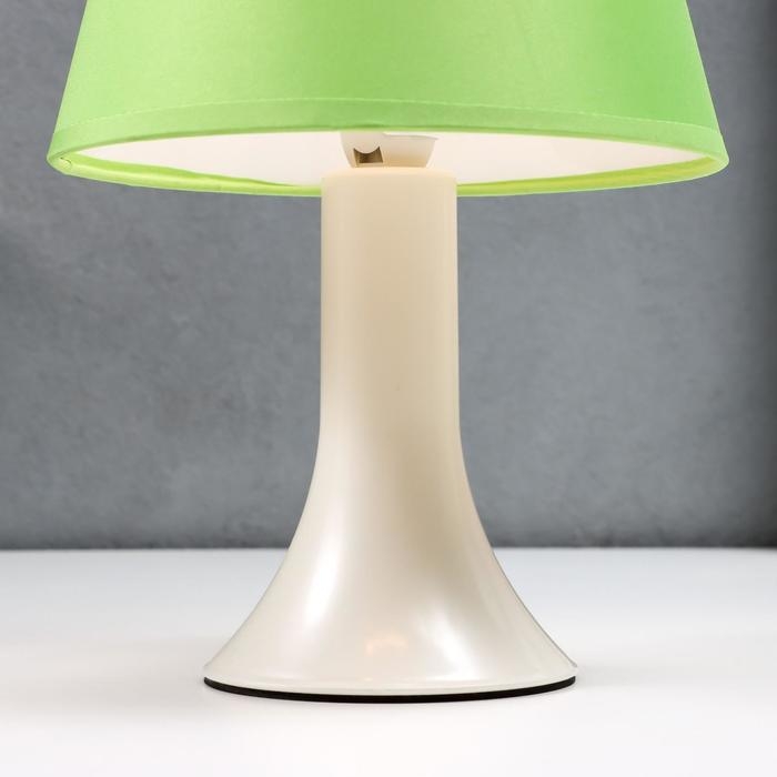 Лампа настольная 92204 1хЕ14 15Вт жемчуг/зеленый d=18 см, h=28,5 см RISALUX